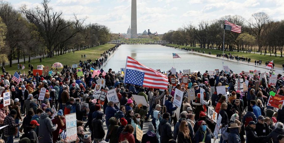 Протесты "Без королей" США 29 марта